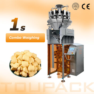 Mesin Segel Isi Bentuk Vertikal Berkecepatan Tinggi dengan Multihead Weigher (80-200 kantong/mnt)