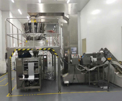 ISO9001 50Bpm Auto Weighing Filling Dan Sealing Machine Untuk Kacang Kulit Ikan