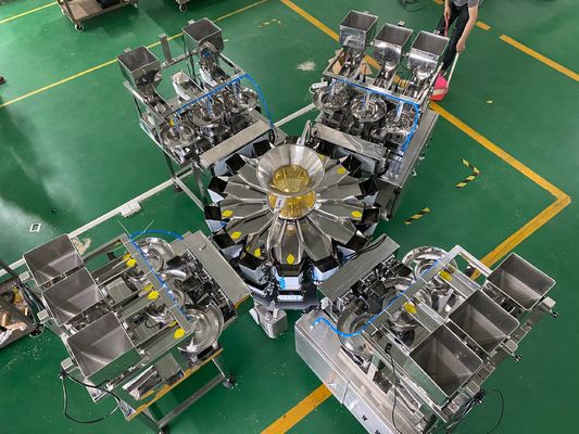 140BPM 0.5L Timbang Dan Mesin Isi, Timbangan Kombinasi Multihead Otomatis