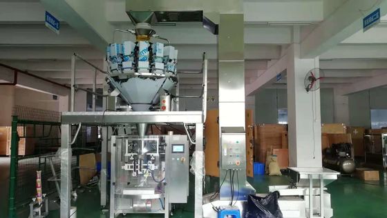Mesin Pengemasan Vertikal VFFS Multihead Weigher Food Auto Form Fill Sealing