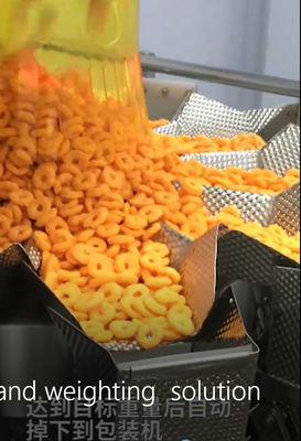 PLC Puffed Snack Food Packaging Machine Multi Head Weigher
