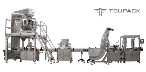 Stainless Steel Bulk Grain 8.0L Linear Weigher Machine Untuk Makanan