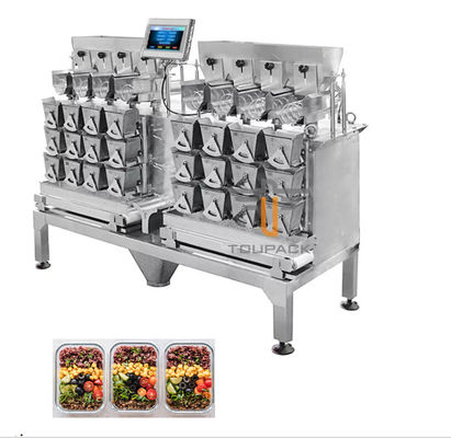 Tri - Layer Hopper IP65 8 Head Linear Weighing Machine Makanan Lengket