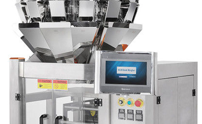 1.6L 10 Kepala Beratnya Dan Mesin Pengemasan Semua Dalam Satu Pengontrol Bersama Untuk Industri Makanan