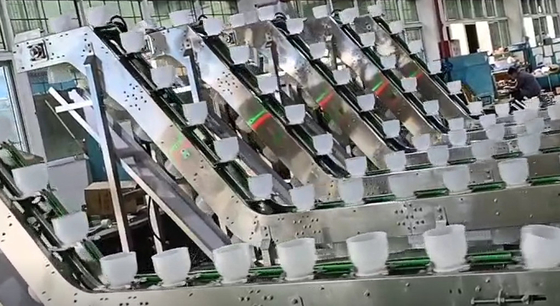 Stainless Steel 304 60p / M Bowl Conveyor Untuk Pengangkatan Granuar