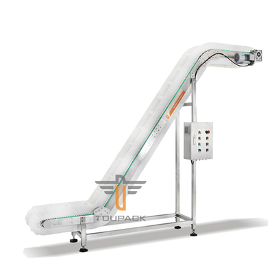 20m / mnt Mesin Pengemas Kacang Food Grade Cherry Tomat Stainless Steel Swan Neck Tiling Conveyor