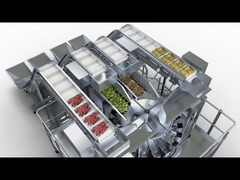 Buah-buahan kering 4 dalam 1 Produk campuran Multihead Mesin pengemasan penimbang