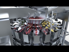 mesin pengemas untuk kurma, keripik, permen, kopi, kacang-kacangan, beras, dan makanan granular lainnya.